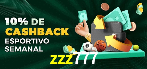 10% de bônus de cashback na zzz777